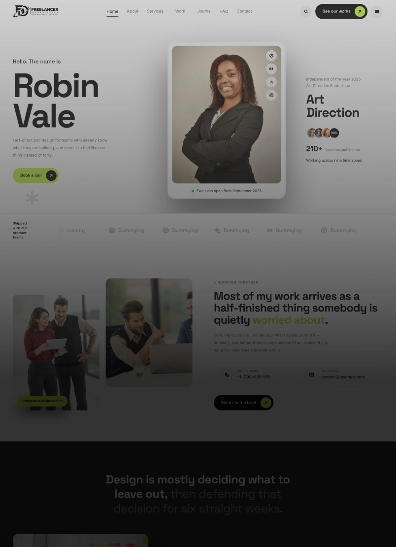 SWP Freelancer Portfolio Astro Theme
